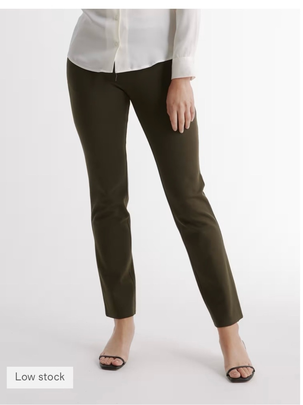 Women's Olive Straight-Leg Pants